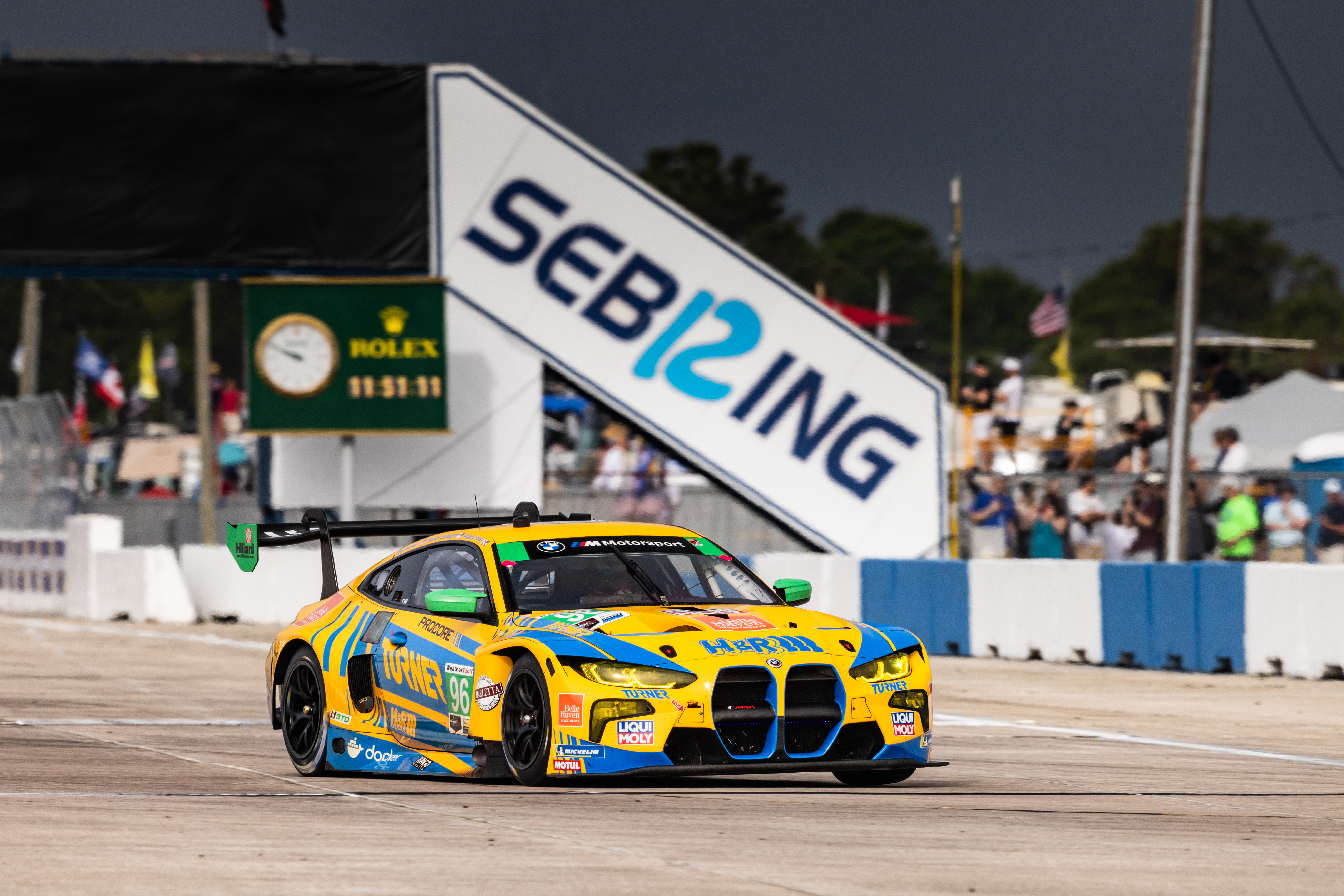 Sebring (USA), 14-16 March 2024. IMSA WeatherTech SportsCar Championship, Sebring International Raceway, GTD, #96 BMW M4 GT3, Turner Motorsport, Robby Foley, Patrick Gallagher, Jake Walker.