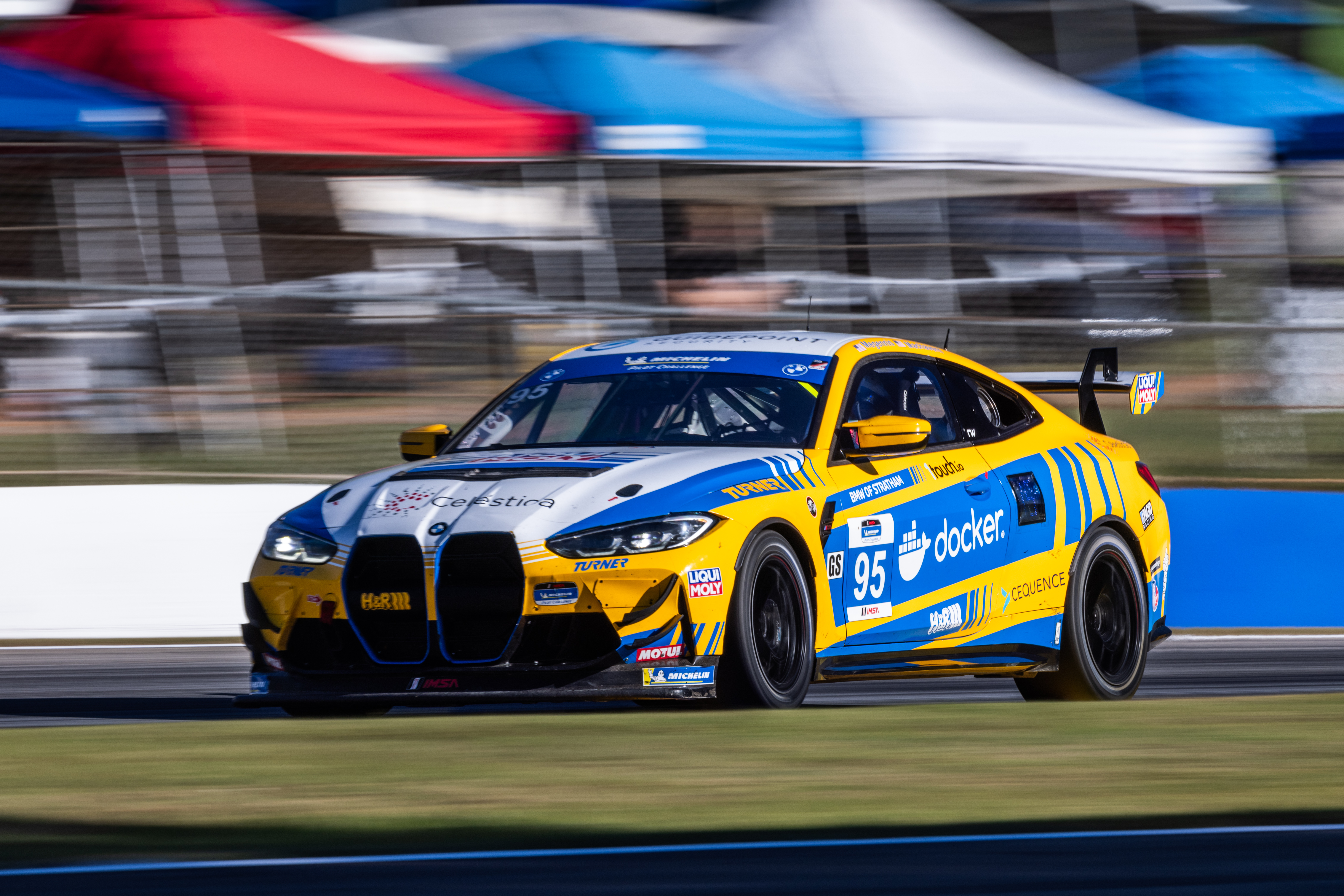 Road Atlanta (USA), 9th to 12th October 2024. BMW M Motorsport, IMSA Michelin Pilot Challenge, #95 BMW M4 GT4, Turner Motorsport, Dillon Machaver, Robert Megennis.