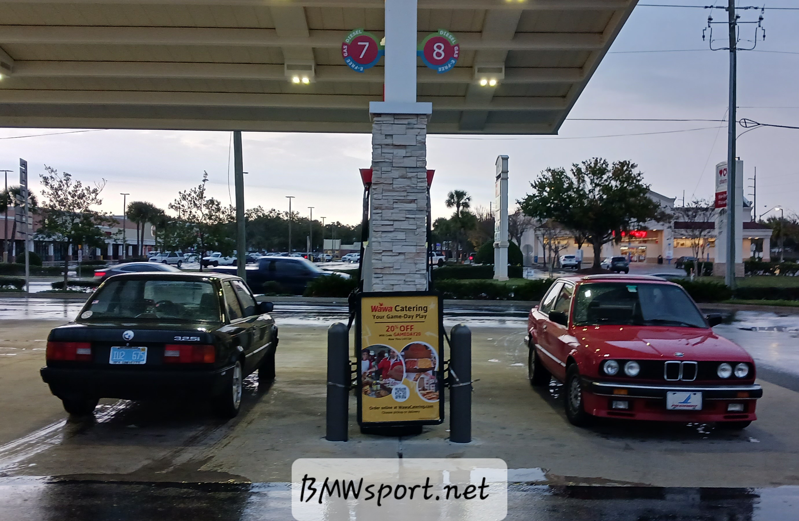 gas station photo op