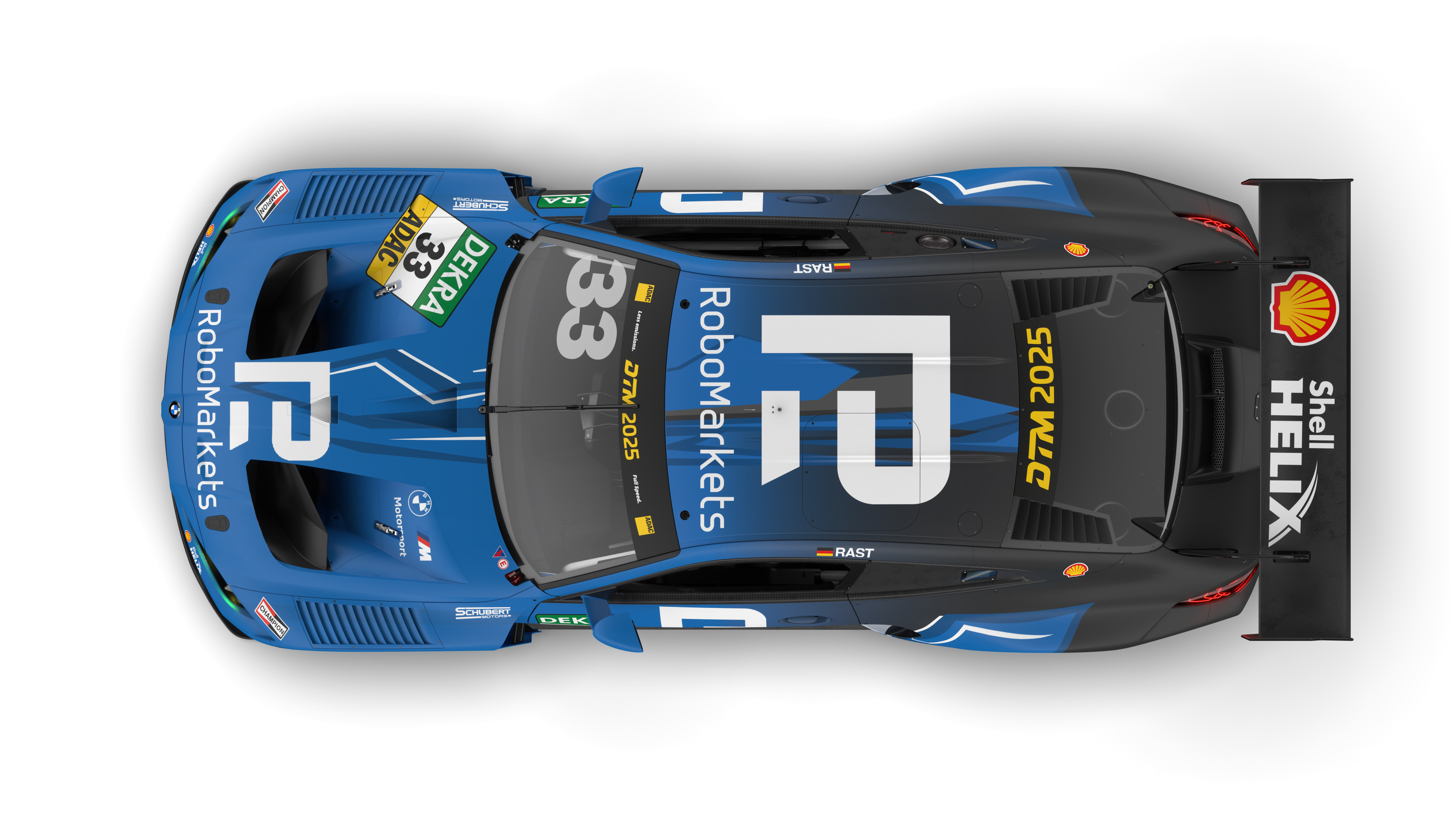 Munich (GER), 17 March 2025. DTM, Schubert Motorsport, #33 BMW M4 GT3 EVO, RoboMarkets, René Rast, design, livery.