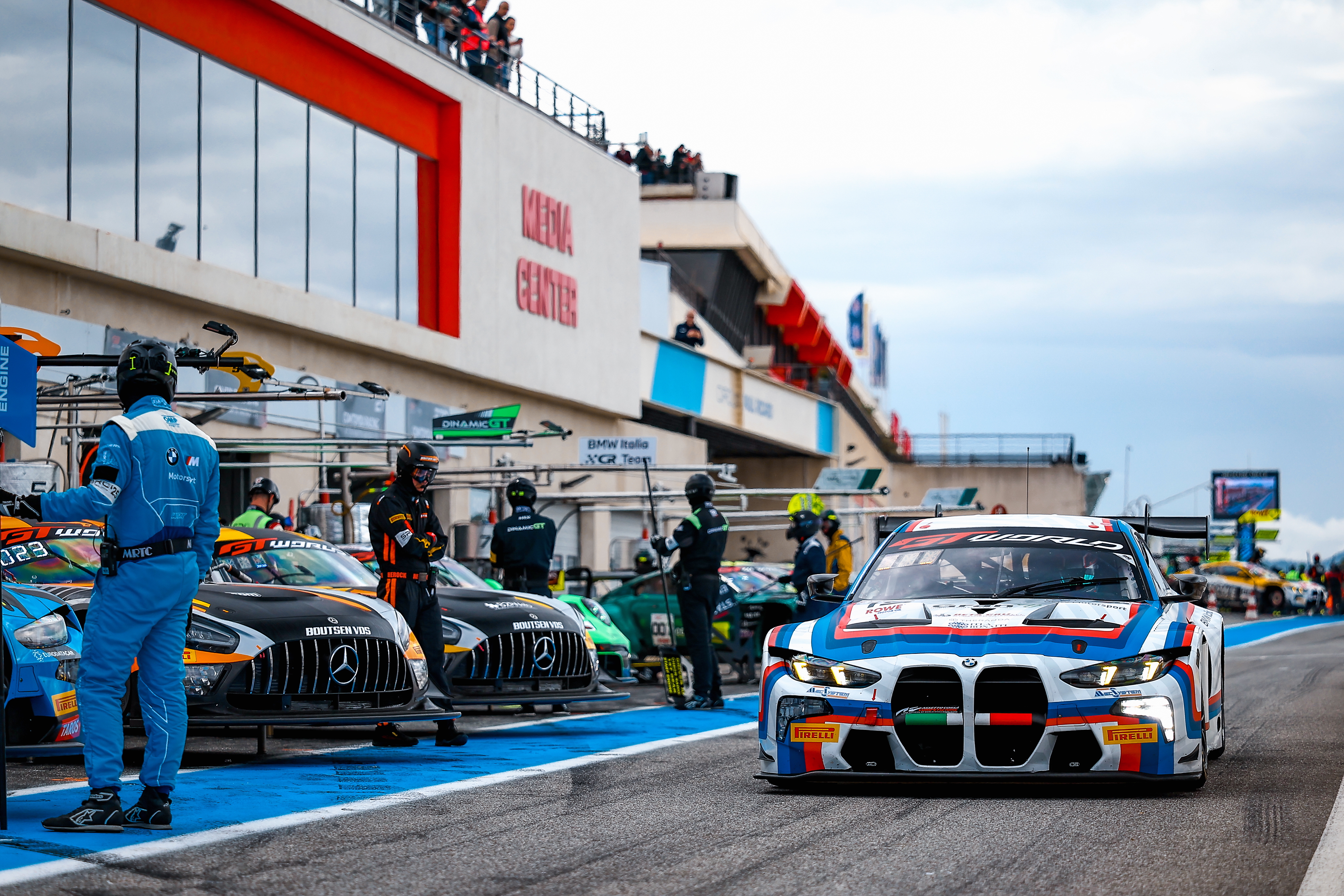 Le Castellet (FRA), 11-12 April 2025. GT World Challenge Europe powered by AWS, SRO, Circuit Paul Ricard, #15 BMW M4 GT3 EVO, BMW Italia Ceccato Racing, Marcelo Tomasoni, Federico Malvestiti, Felice Jelmini.