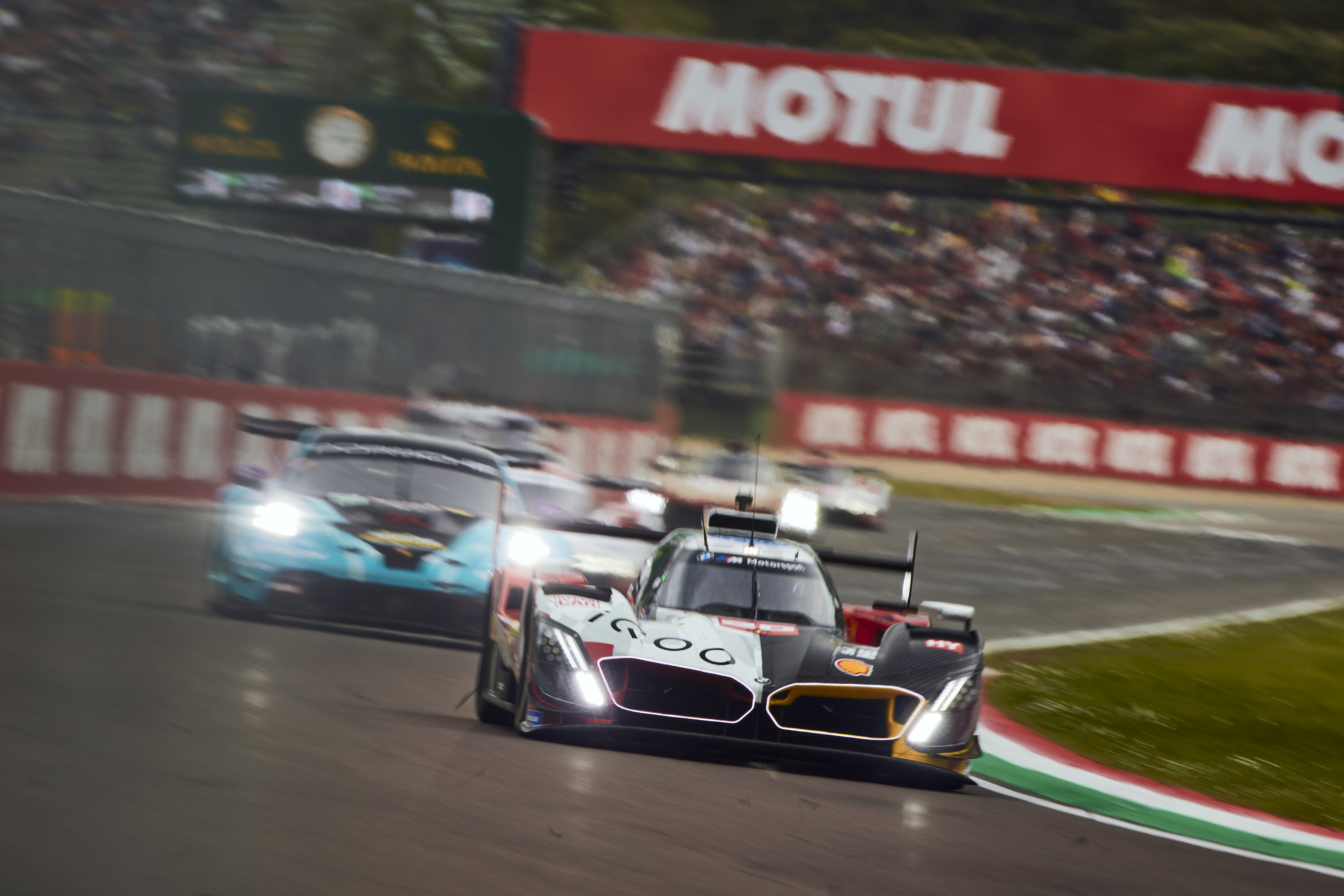 Imola (ITA), 18th to 20th April 2025. BMW M Motorsport, FIA World Endurance Championship, FIA WEC, BMW M Team WRT, Hypercar, LMDh, hybrid, #15 BMW M Hybrid V8, Kevin Magnussen, Raffaele Marciello, Dries Vanthoor.
