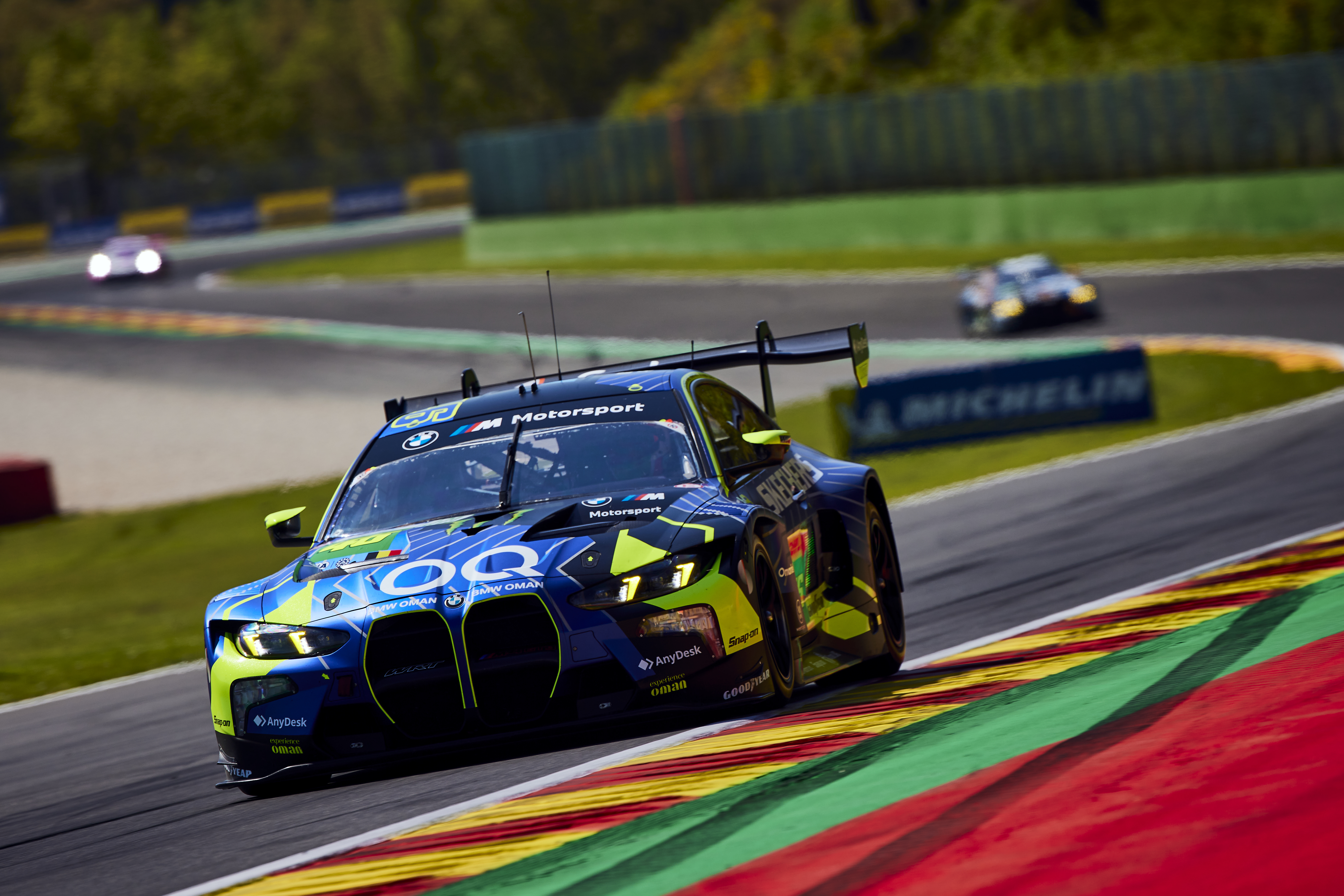 Spa-Francorchamps (BEL), 7th to 10th May 2025. BMW M Motorsport, FIA World Endurance Championship, FIA WEC, #46 BMW M4 GT3 EVO, Valentino Rossi, Kelvin van der Linde, Ahmad Al Harthy.